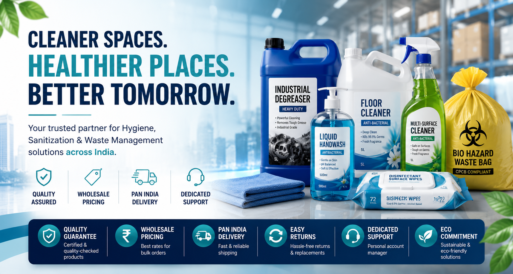 Cleaning products showcase